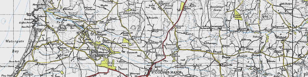Old map of Rosedinnick in 1946