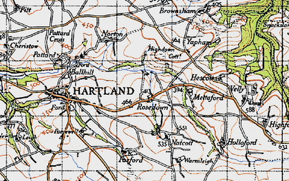 Old map of Rosedown in 1946