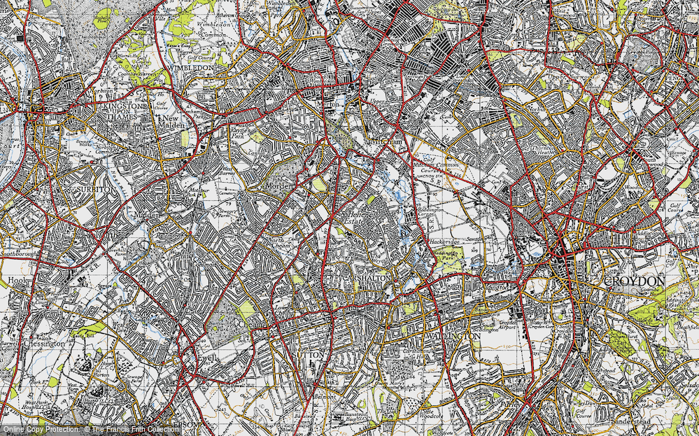 Old Map of Rosehill, 1945 in 1945
