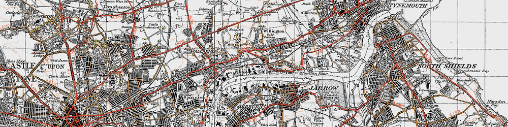 Old map of Rosehill in 1947