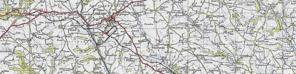 Old map of Trethawle Fm in 1946