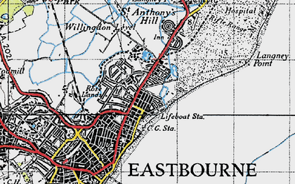 Old map of Roselands in 1940