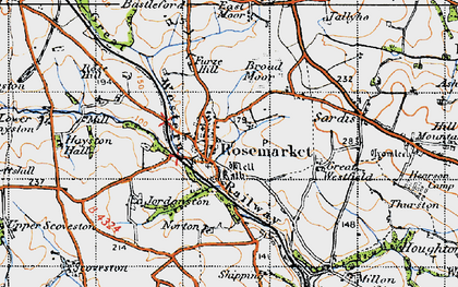 Old map of Rosemarket in 1946