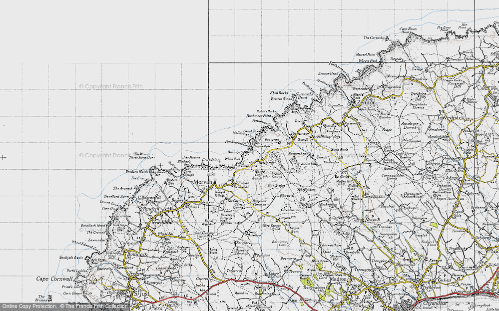 Old Map of Rosemergy, 1946 in 1946