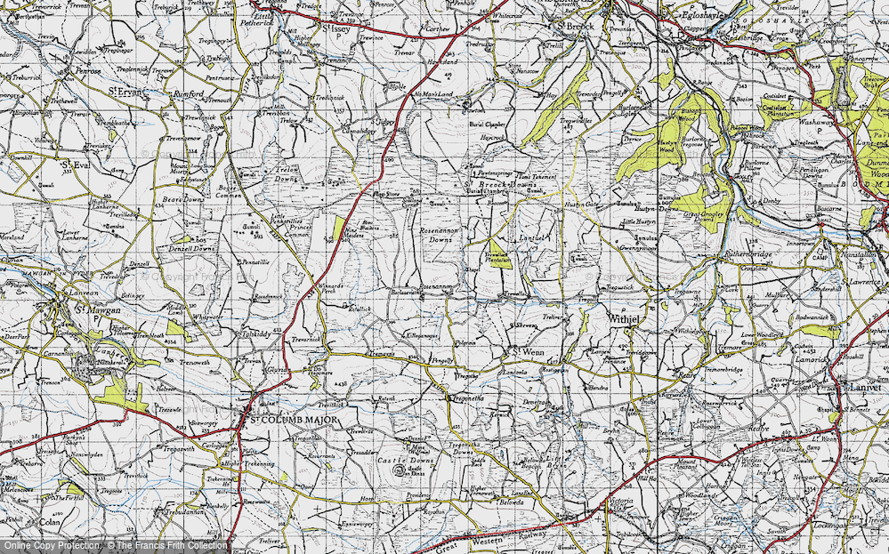 Old Map of Rosenannon, 1946 in 1946