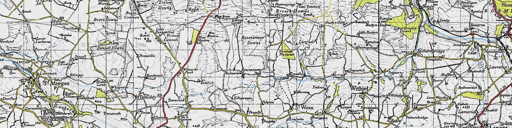 Old map of Rosenannon in 1946