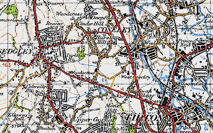 Old map of Roseville in 1946