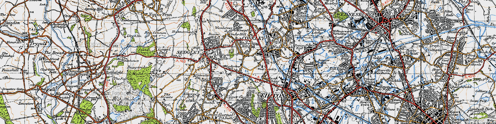 Old map of Roseville in 1946