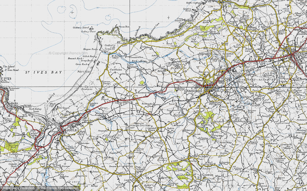 Old Map of Roseworthy, 1946 in 1946