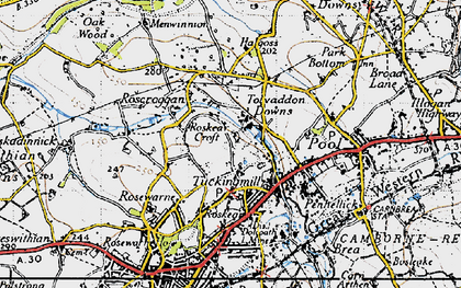 Old map of Roskear Croft in 1946
