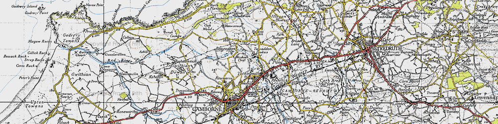 Old map of Roskear Croft in 1946