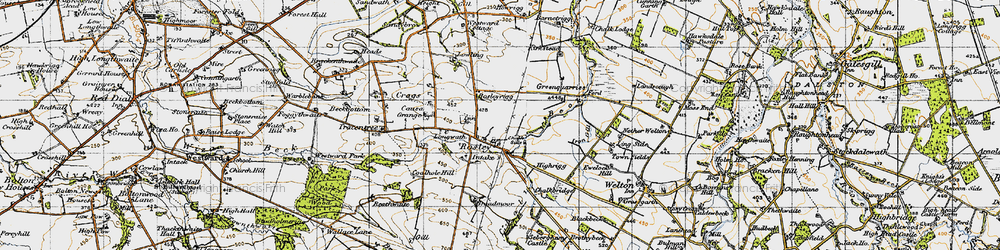 Old map of Rosley in 1947
