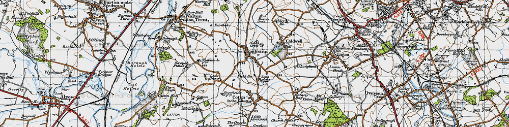 Old map of Rosliston in 1946