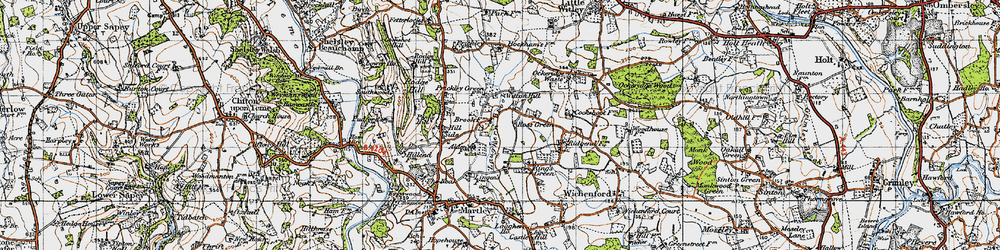 Old map of Laughern Brook in 1947