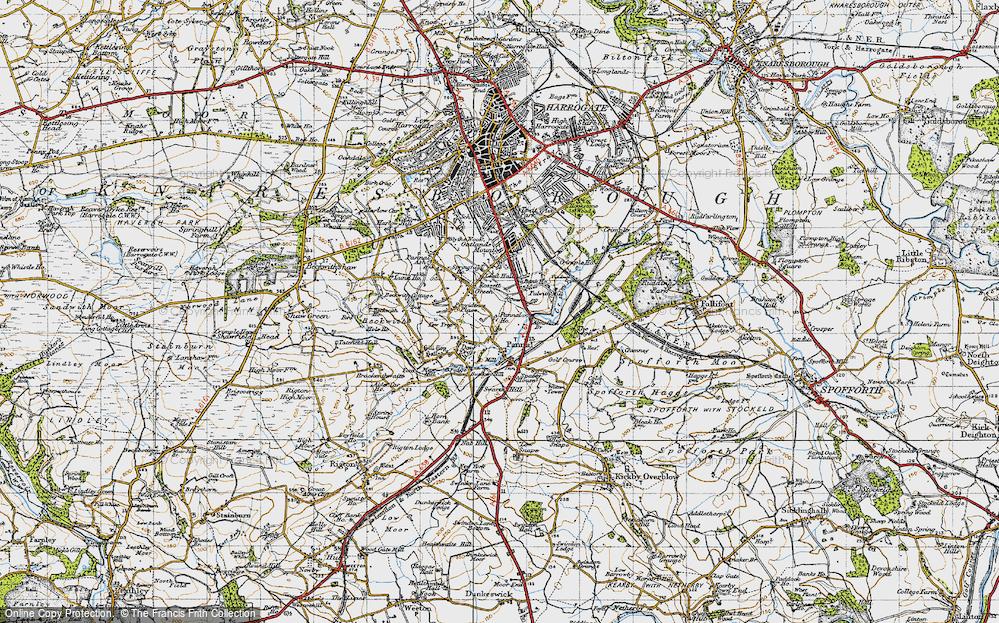 Old Map of Rossett Green, 1947 in 1947