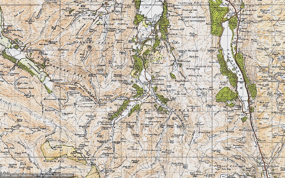 Old Map of Rosthwaite, 1947 in 1947