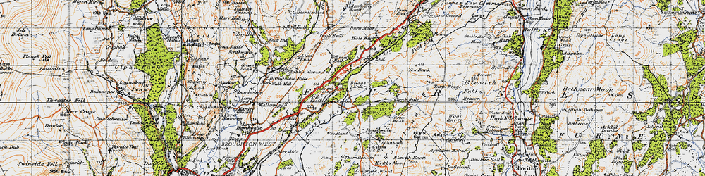 Old map of Woodland Grove in 1947