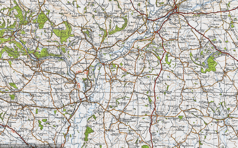 Old Map of Historic Map covering Birchwoodmoor in 1946