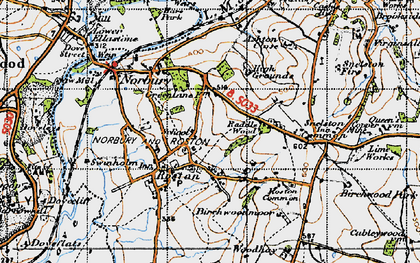 Old map of Roston in 1946