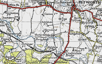 Old map of Rotherbridge in 1940
