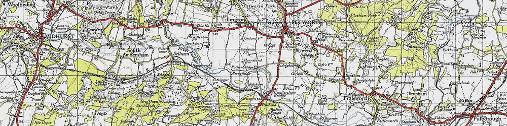 Old map of Rotherbridge in 1940