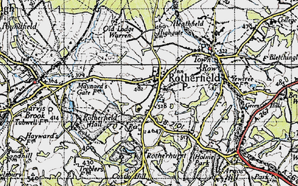 Old map of Rotherfield in 1940
