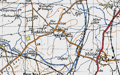 Old map of Rothersthorpe in 1946