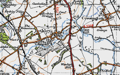 Old map of Rothley in 1946