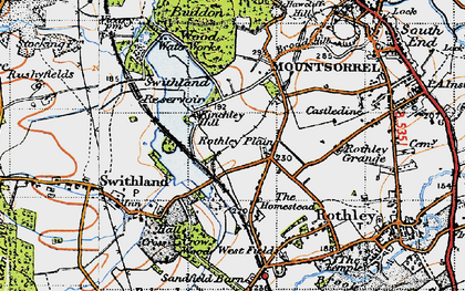 Old map of Rothley Plain in 1946