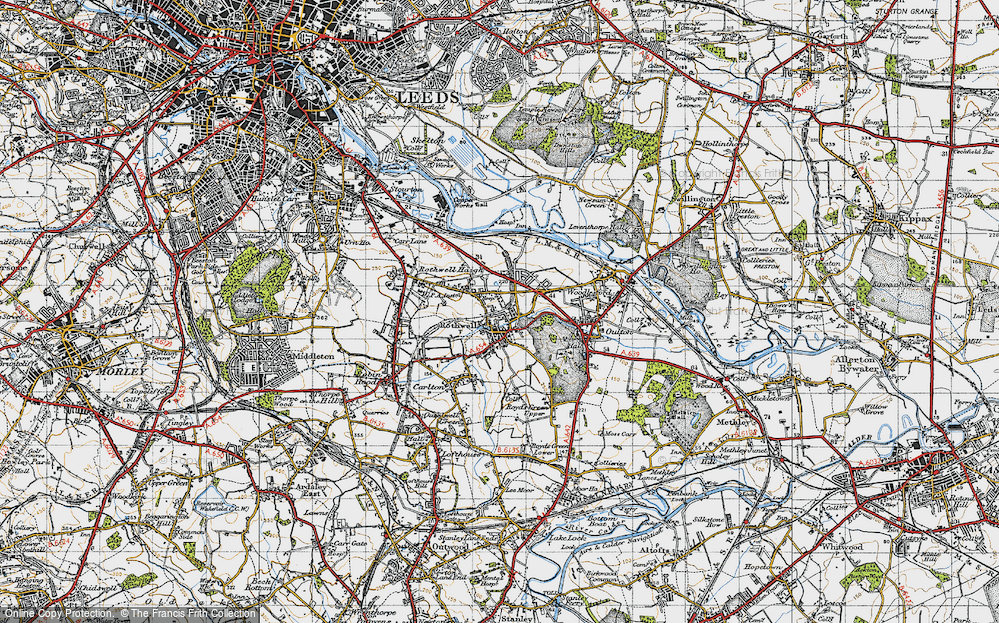 Old Map of Rothwell, 1947 in 1947