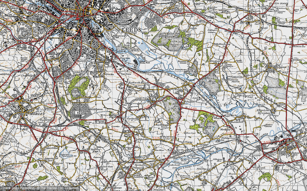 Old Map of Rothwell Haigh, 1947 in 1947