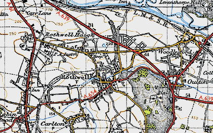 Old map of Rothwell Haigh in 1947