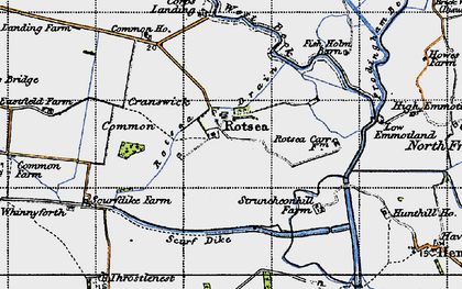 Old map of Emmotland in 1947