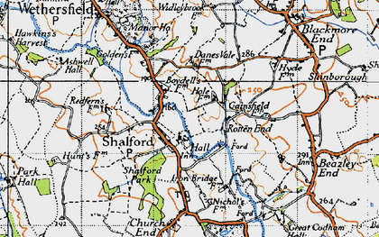 Old map of Rotten End in 1945