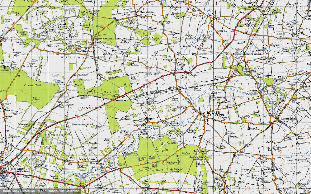 Old Map of Roudham, 1946 in 1946