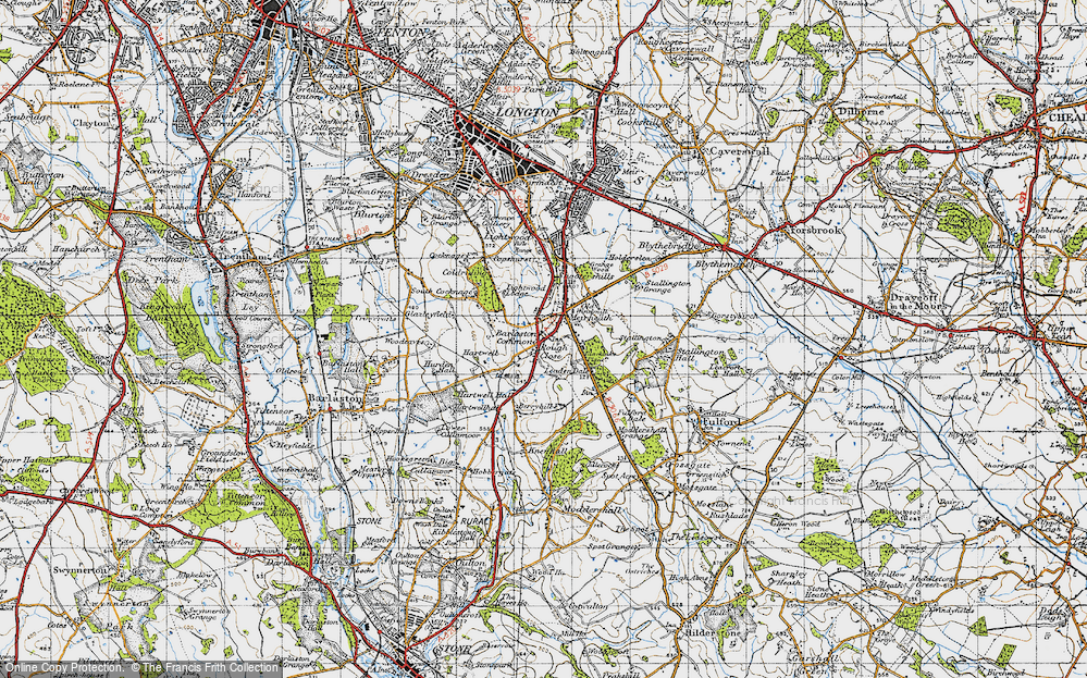 Old Map of Rough Close, 1946 in 1946