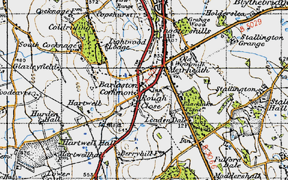 Old map of Rough Close in 1946