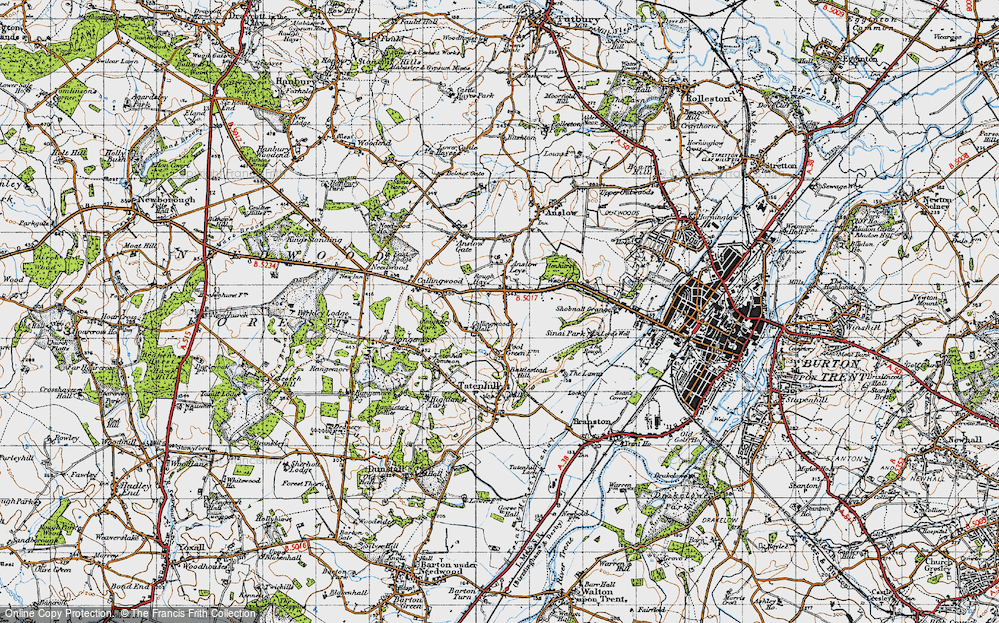 Old Map of Rough Hay, 1946 in 1946