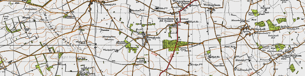 Old map of Blackground Plantn in 1946