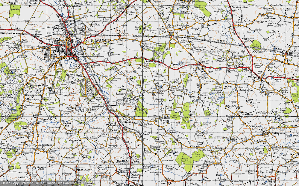 Old Maps of Rougham Green, Suffolk - Francis Frith