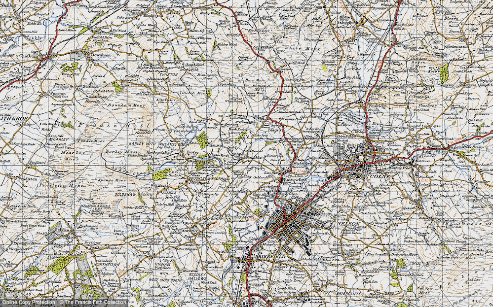 Old Map of Roughlee, 1947 in 1947