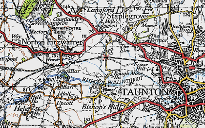 Old map of Roughmoor in 1946