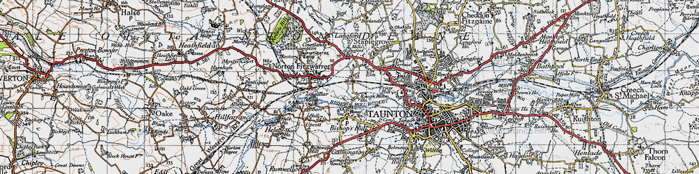Old map of Roughmoor in 1946
