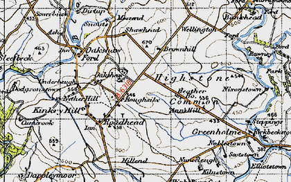 Old map of Birk Bush in 1947