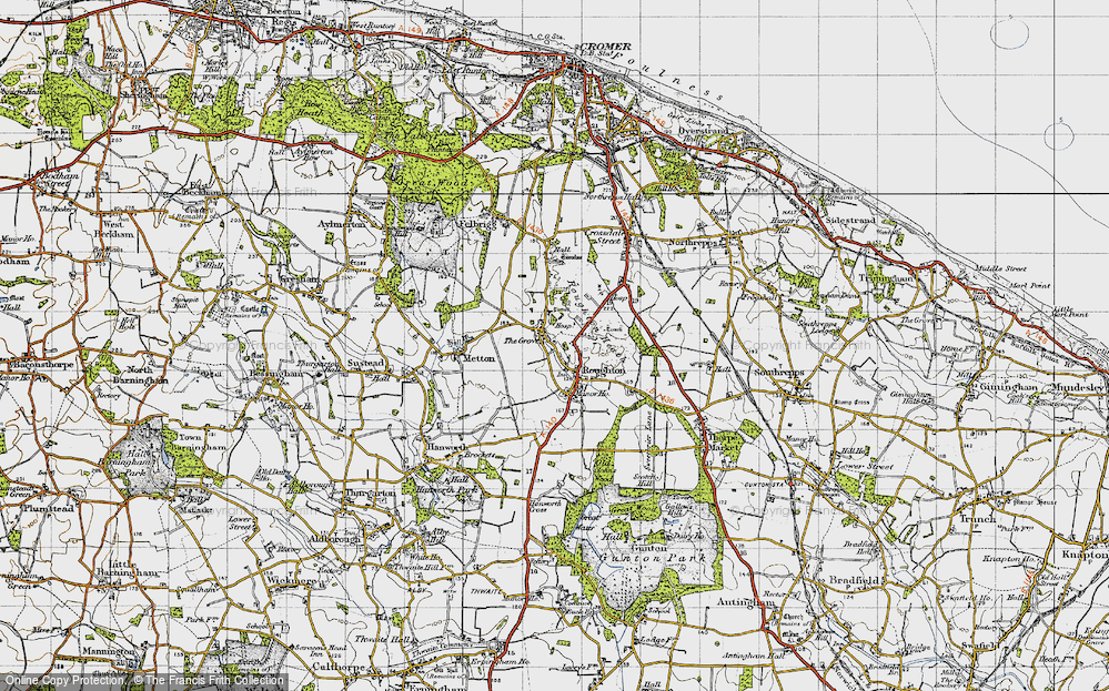 Old Map of Roughton, 1945 in 1945