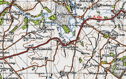 Old map of Burcote Ho in 1946