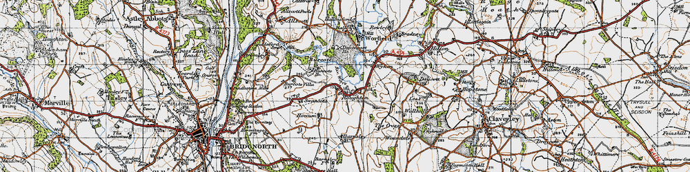 Old map of Roughton in 1946