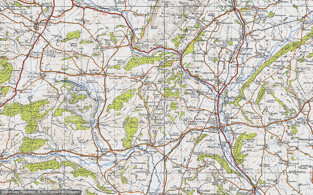 Old Map of Round Oak, 1947 in 1947