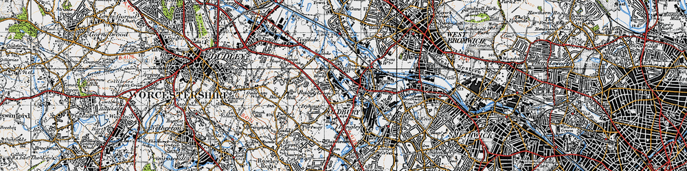 Old map of Round's Green in 1946