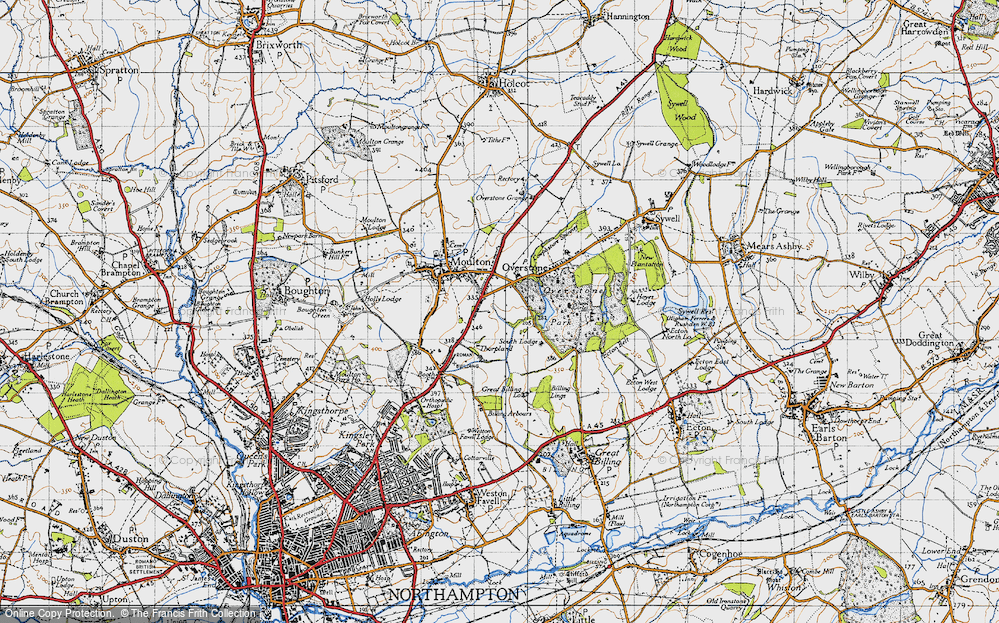 Old Map of Round Spinney, 1946 in 1946